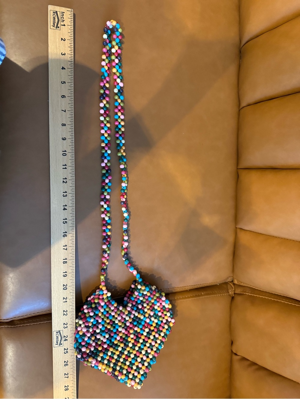 Beaded Heart Shaped Multicolor Shoulder Bag - Women - Picture 5 of 5